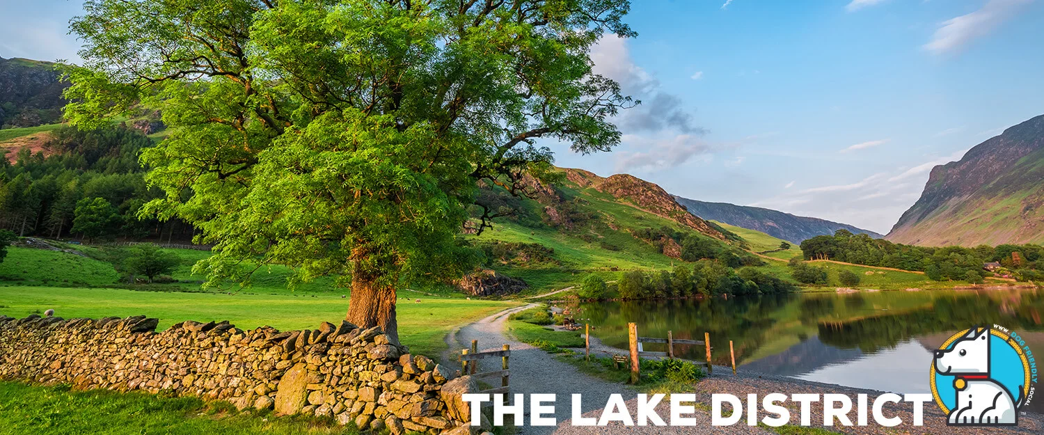 Wonderful sunset at lake in District Lake, England
