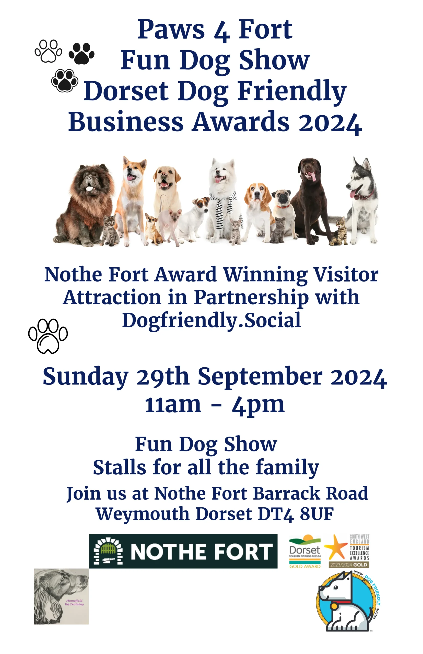 Paws 4 Fort 2024 event poster